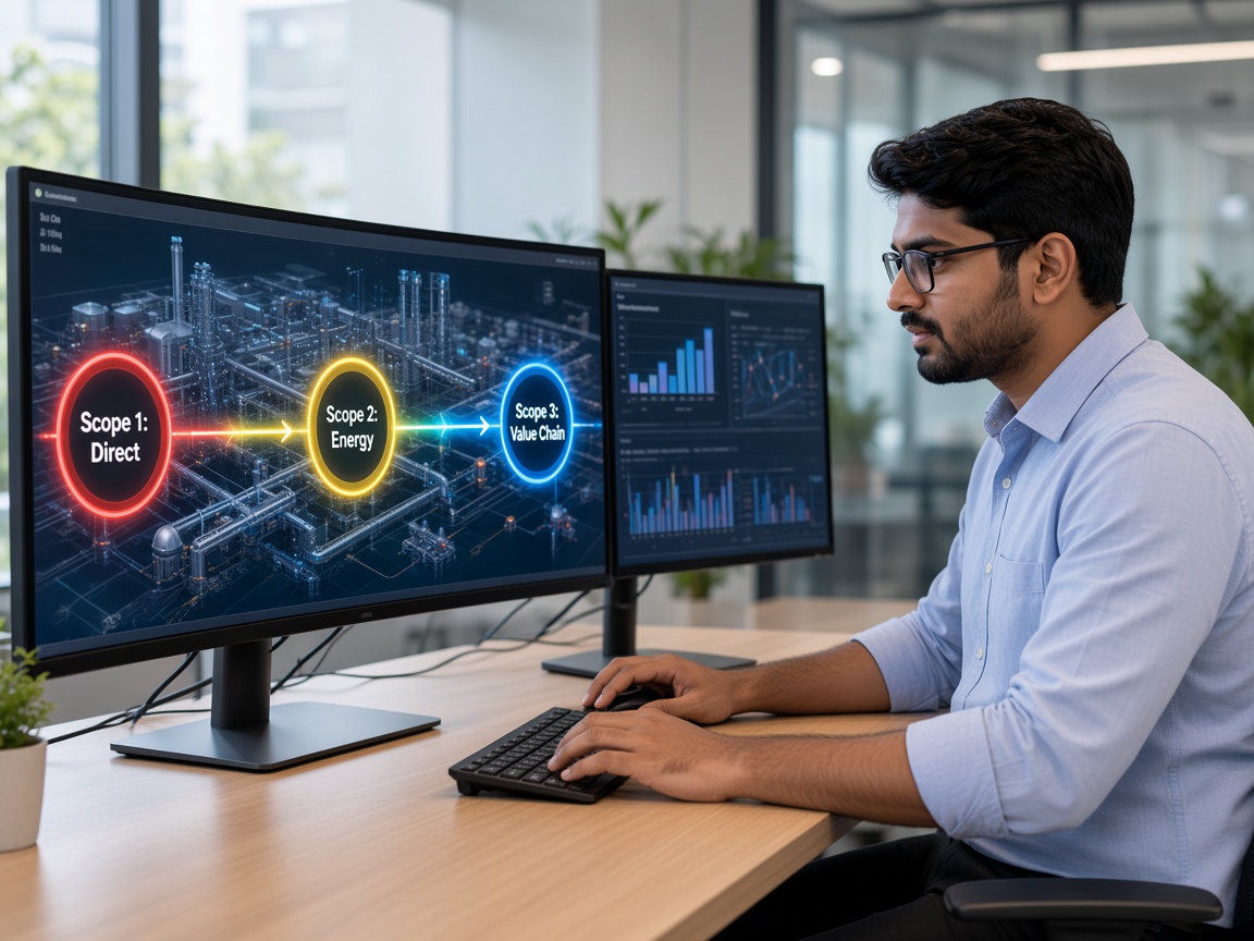 Scope emissions calculation with SimaPro